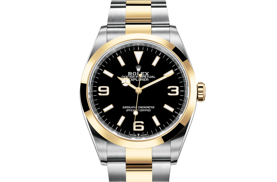 Rolex Explorer in Oystersteel and gold 