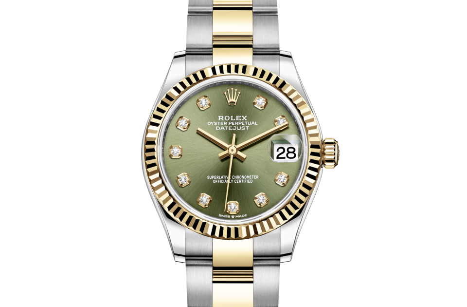 rolex datejust oystersteel and yellow gold