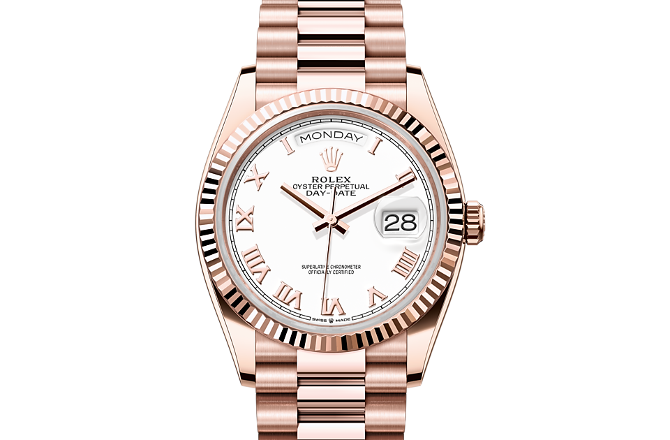 Rolex day date discount rose gold black dial