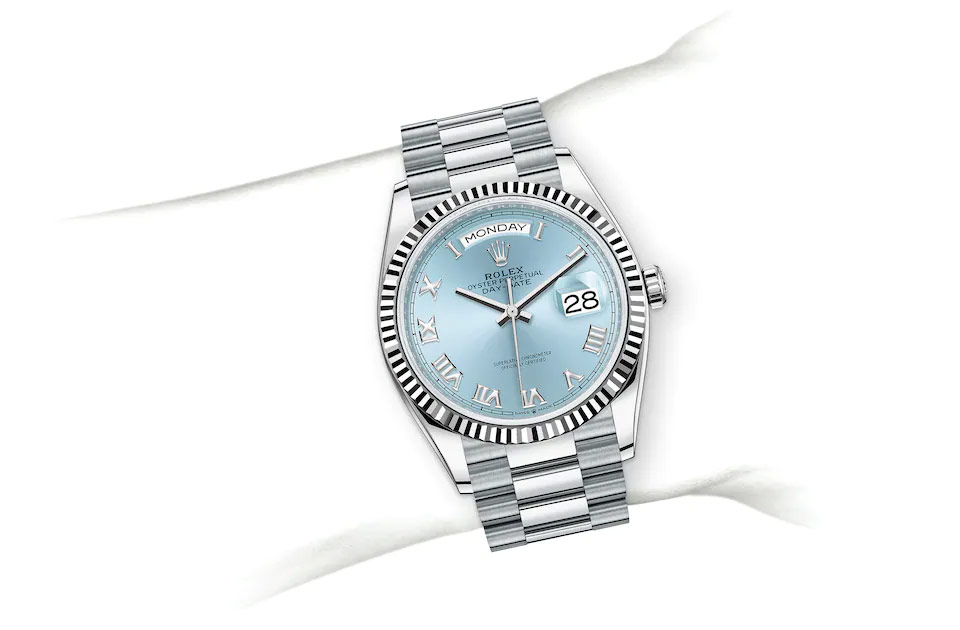 Ice blue best sale day date rolex