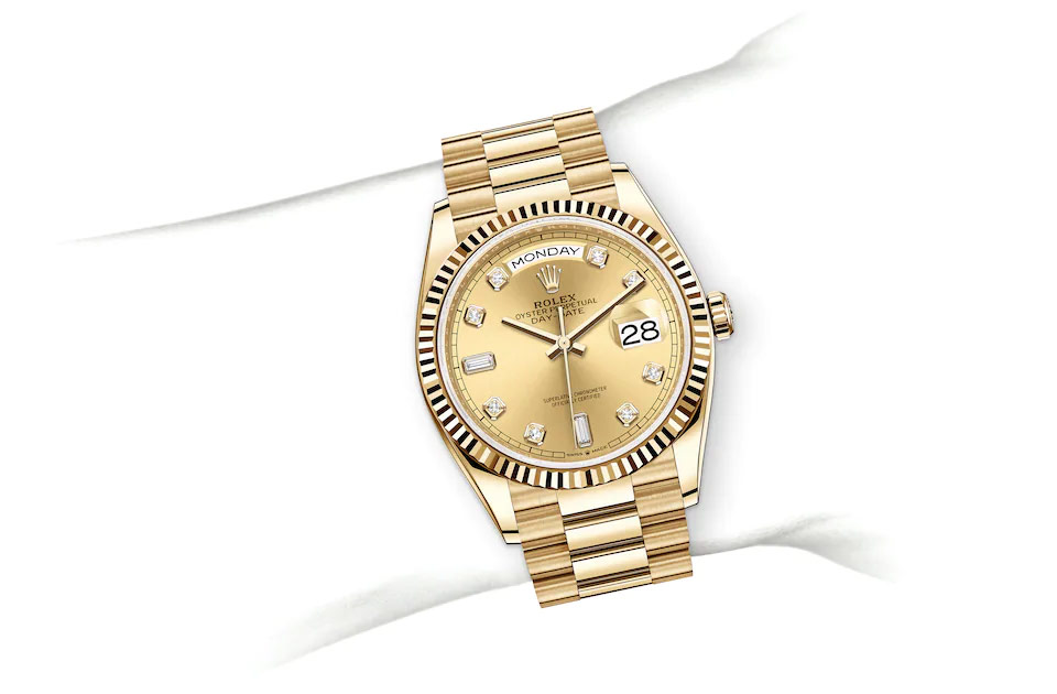 Date date deals rolex gold